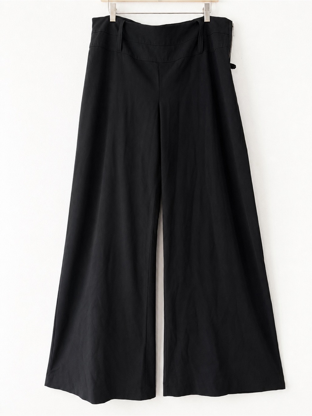 Anthropologie People Like Frank Black Wide Leg Palazzo Pants Size 14 Avant-Garde